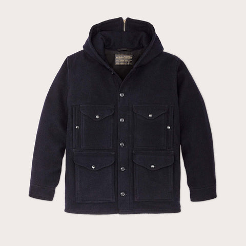 MACKINAW WOOL HOODED CRUISER JACKET DARK NAVY