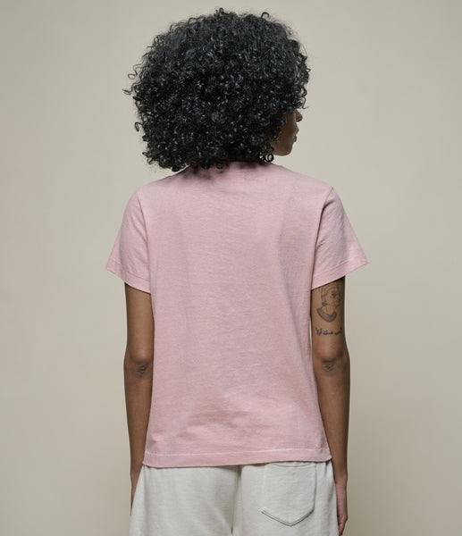 WOMEN'S T-SHIRT, COTTON HEMP, 4,6OZ/SQ.YD., RELAXED FIT FADED PEACH