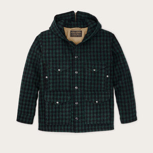 MACKINAW WOOL HOODED CRUISER JACKET DARK TIMBER