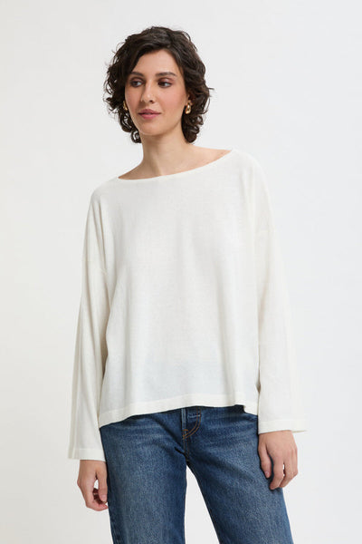 MAGLIONE MANICHE AMPIE COLLO ROTONDO