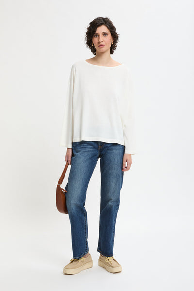 MAGLIONE MANICHE AMPIE COLLO ROTONDO