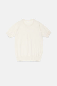 MAGLIA MANICHE CORTE CON COLLO ROTONDO WHITE