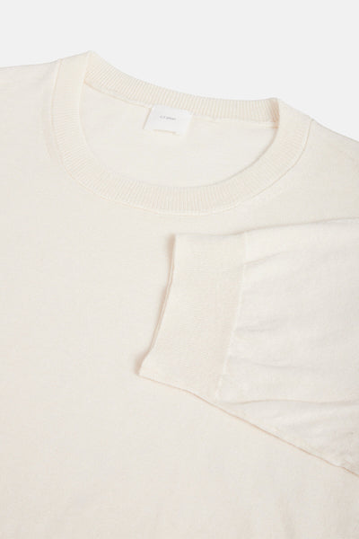 MAGLIA MANICHE CORTE CON COLLO ROTONDO WHITE