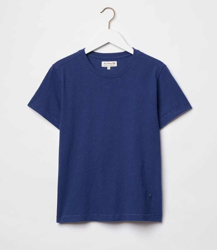 WOMEN'S T-SHIRT, COTTON HEMP, 4,6OZ/SQ.YD., RELAXED FIT INK BLUE