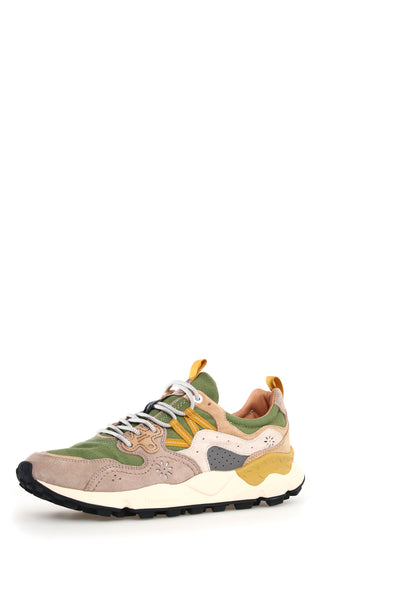 YAMANO 3 UNI SUEDE/CANVAS LIGHT BROWN-MILITARE