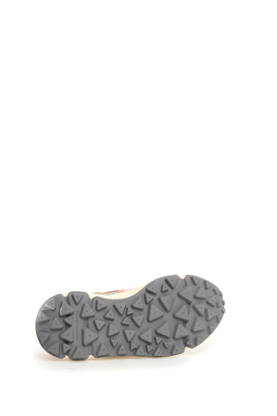 YAMANO 3 SUEDE/PRINT COTTON SPRING FLOWERS GREY-MILK