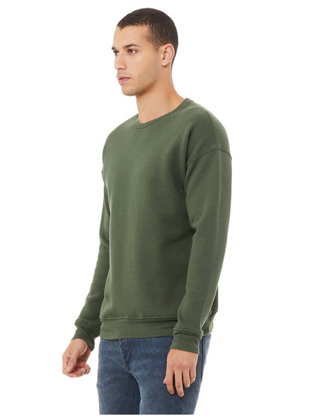 UNISEX SPONGE FLEECE DROP SHOULDER SWEATSHIRT MILITARY GREEN